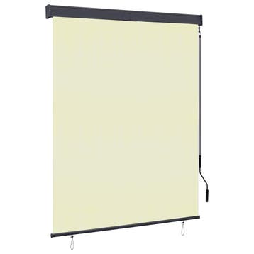 vidaXL Rolgordijn voor buiten 140x250 cm crème, Huis en Inrichting, Verzenden, Nieuw, Crème