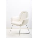 Giroflex 757 7208 design vergaderstoelen wit leer gebruikt, Overige plaatsen, Ophalen of Verzenden, Gebruikt, Stoel