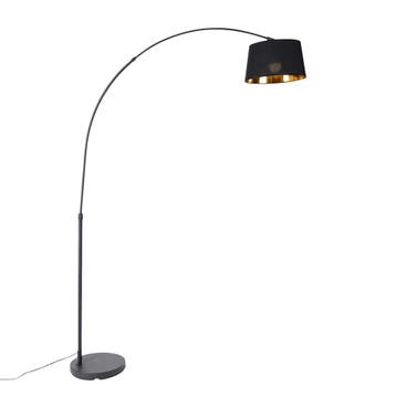 Smart booglamp zwart met goud incl. Wifi A60 - Arc Basic, Verzenden, Nieuw, Modern