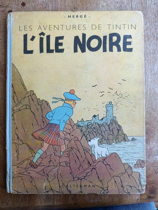 Tintin T7 - LIle Noire - B1 - 1 Album - Herdruk - 1947, Boeken, Stripboeken