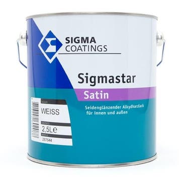Sigma Sigmastar satin - Ral 1023 Verkeersgeel - 2.5 liter, Geel, Nieuw, Ophalen of Verzenden, Verf