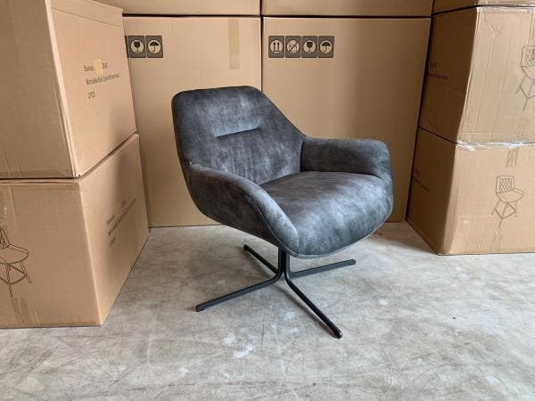 Veiling - Fauteuil Risto 360 (2 stuks) Draaibaar - Velours -, Huis en Inrichting, Fauteuils