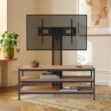 TV-beugel Stockholm met TV meubel 120x40x90/99/108 cm zwart, Verzenden, Nieuw
