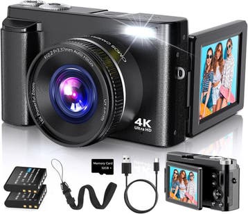Vizual Digitale Camera - 48MP - 4K 30FPS - incl. 32gb SD, Ophalen of Verzenden, Zo goed als nieuw