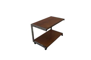 Vintage mid-century tv-meubel – houten bladen met verchroomd, Ophalen of Verzenden, Nieuw