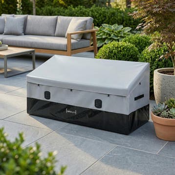 Tuin opbergbox Alanno 52/75x155x64 cm grijs en zwart 560L ca, Verzenden, Nieuw