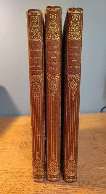 Gustave Flaubert [reliures de Carayon] - Trois contes - Un