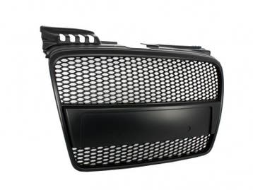 Grill Audi A4 B7 (2004-2008) RS4 Matte Black Embleemloos, Ophalen of Verzenden, Nieuw