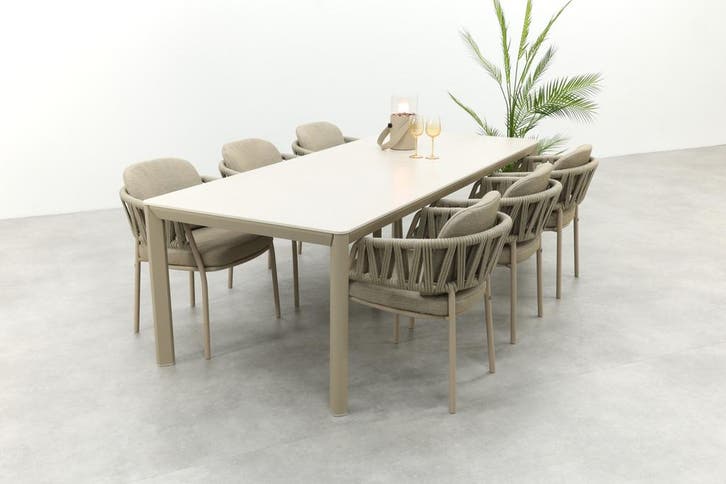 Taste Calma/Hartman Kyra rope tuinset voor 6 personen, Tuin en Terras, Tuinsets en Loungesets, Tuinset, Nieuw, Overige materialen
