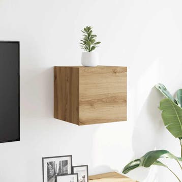 vidaXL Tv-wandmeubel 30,5x30x30 cm artisanaal eikenkleurig, Verzenden, Nieuw, Overige houtsoorten