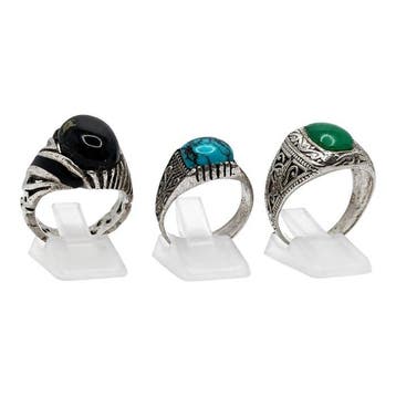 Zilver - Ring - 925,Yusr,turkoois,jade