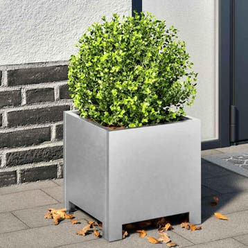 vidaXL Plantenbakken 2 st 30x30x30 cm gegalvaniseerd staal, Verzenden, Nieuw, Metaal