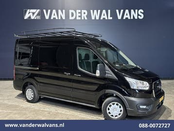 Ford Transit L2 H2 | Lease vanaf 356,- p/mnd, Auto's, Ford, Gebruikt, Euro 6, Zwart, Dealer onderhouden