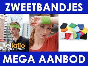 Zweetbandjes - alle kleuren hoofd- en pols zweetbanden, Ophalen of Verzenden, Nieuw