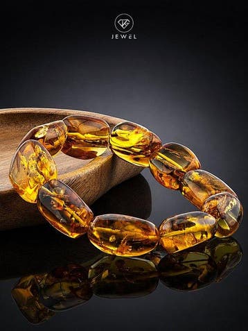 Barnsteen - Artisan Baltic Amber Bracelet – Natural Cognac, Antiek en Kunst