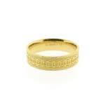 24 Karaat gouden Byzantijnse band ring, 18 tot 19, Gebruikt, Overige kleuren, Ophalen of Verzenden