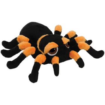 Tarantula knuffel - pluche spin - zwart/oranje - 22 cm, Verzenden, Nieuw