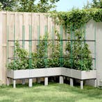 vidaXL Plantenbak met latwerk 160x120x142,5 cm polypropeen, Verzenden, Nieuw, Kunststof
