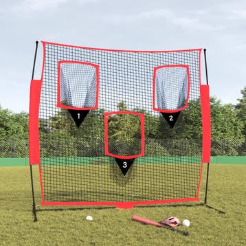 vidaXL Honkbalnet draagbaar 183x105x183 cm Polyester zwart, Sport en Fitness, Honkbal en Softbal, Verzenden, Nieuw