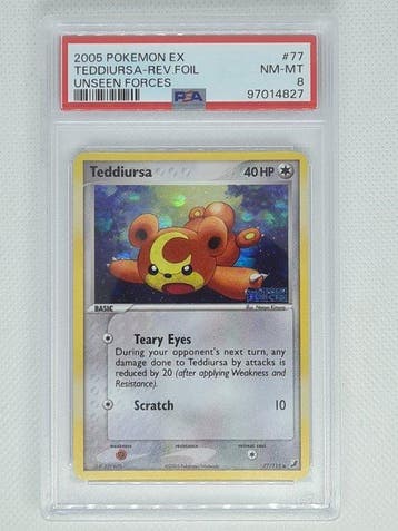 Pokémon - 1 Graded card - Pokémon - Teddiursa 77/115 Foil -, Nieuw