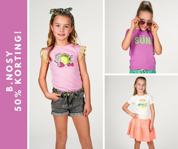 50% korting B.Nosy zomercollectie! B.Nosy outlet meisjes, Kinderen en Baby's, Kinderkleding | Maat 140, Jurk of Rok, Meisje, Nieuw