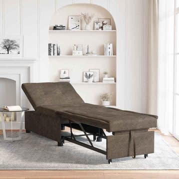 vidaXL Slaapbank Donkergrijs 194 x 67 x 82 cm Huahua Stof, Huis en Inrichting, Verzenden, Nieuw, Kunststof, Minder dan 150 cm