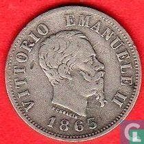 Italië 1 lira 1863 (M - zonder gekroonde wapenschild), Verzenden, Italië, Losse munt, Zilver
