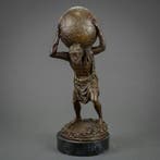 Beeld, Atlas draagt de Hemelbol - 31 cm - Brons