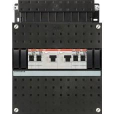 ABB groepenkast 1-fase, 4 groepen, 2 Aardlekschakelaars 2-P, Nieuw