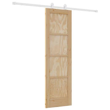vidaXL Schuifdeur 61 x 198,5 cm Bewerkt hout Natuurlijk en, Verzenden, Nieuw