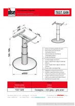 Ilse Vrijstaande Lifttafelpoot 7037 G06 32/69.5cm, Huis en Inrichting, Tafelonderdelen, Ophalen of Verzenden, Nieuw