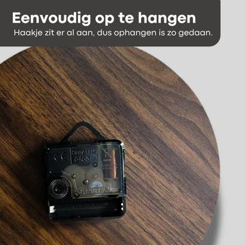 Tyme Wandklok Houten wijzers - 20cm Klok modern - Analoog -, Ophalen of Verzenden, Zo goed als nieuw