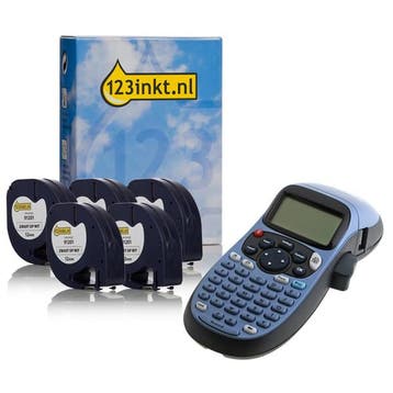 Dymo LetraTag LT-100H beletteringsysteem + 5 tapes, Verzenden, Nieuw, Tape-label, Dymo