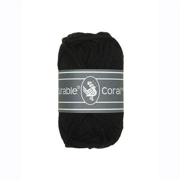 Durable Coral Mini 325 Black - Haakgaren / Breigaren, Hobby en Vrije tijd, Ophalen of Verzenden, Nieuw, Breien of Haken, Wol of Garen