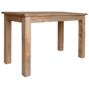 vidaXL Eettafel 120x60x77 cm massief mahoniehout, Verzenden, Nieuw