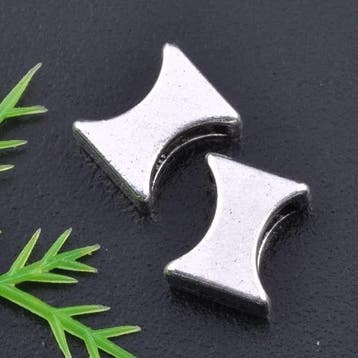 10 x Metalen leerschuivers tussenzetsels 19 x 7,5 mm – bi., Ophalen of Verzenden, Nieuw, Tussenstuk of Tussenkraal