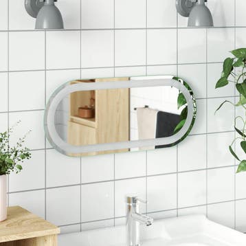 vidaXL LED Badkamer Spiegel Transparant 60 x 25 cm gehard, Huis en Inrichting, Verzenden, Nieuw