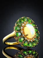 Opaal - Zilver - Ring - Rainbow Glow