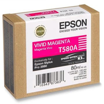 Epson T580A inktcartridge vivid magenta (origineel), Verzenden, Nieuw, Cartridge, Epson