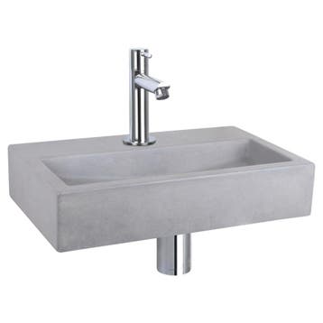 Differnz Flat fonteinset beton lichtgrijs - kraan gebogen, Doe-het-zelf en Verbouw, Verzenden, Nieuw
