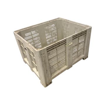Kunststof palletbox type 1 beschadigd 1200 x 1000 x 785 mm, Doe-het-zelf en Verbouw, Kratten en Dozen, Gebruikt, 100 cm of meer