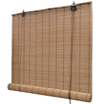Bamboe Rolgordijn Bruin 120cm | Tweedekansje | OP=OP, Ophalen of Verzenden, Zo goed als nieuw, Bruin