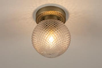 Rietveld Plafondlampen - Grijs, Brons - Glas, Metaal, Verzenden, Nieuw