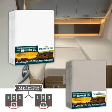 Textielpakket  4 delig met midden matras -1 hoeslakenset(4, Eenpersoons, Verzenden, Nieuw, Wit