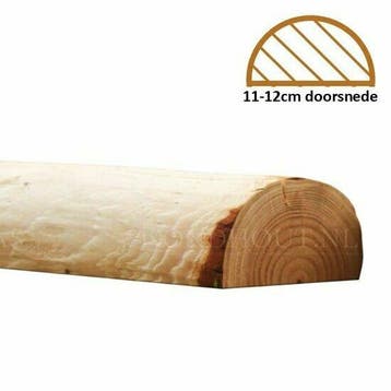 Douglas halfronde palen geschild | Doorsnede 11/12 cm, Le..., Verzenden, Nieuw