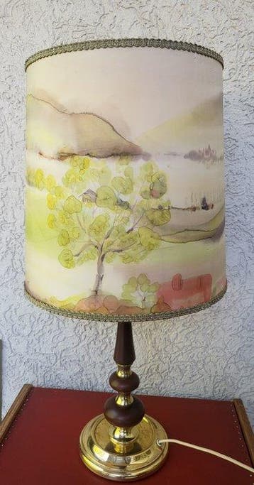 Leclaire & Schäfer - G.Gall - Tafellamp - Messing, Hout