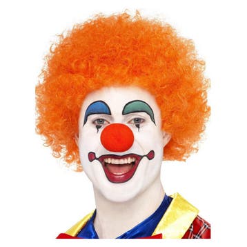 Clowns verkleed afro pruik oranje voor volwassenen - Afrop.., Verzenden, Nieuw