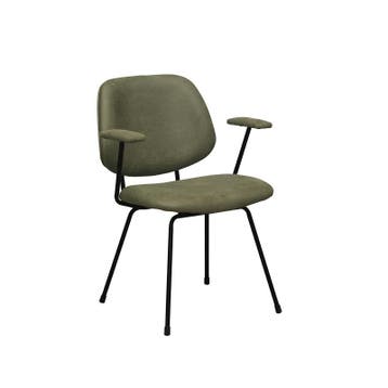 Stoel Rivano | Moss | Micro Suede | Zwart Metalen Frame | 2, Verzenden, Nieuw in verpakking