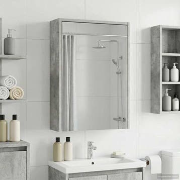 vidaXL Badkamer spiegelkast Beton Grijs 43 x 16 x 62.5 cm, Verzenden, Nieuw