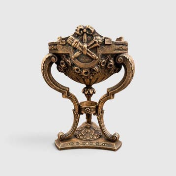 sculptuur, Gebronsde bokaal. - 23 cm - Metaal